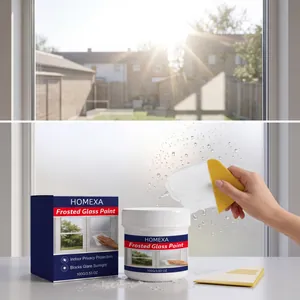 HOMEXA Glas Mattierungspaste Matte Sichtschutz Fensterbeschichtung Wasserdicht UV-Schutz Für Badezimmertür Büro Glasdekor