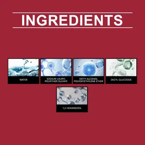 Detailed view of the safe ingredients for the JAKEHOE air fryer cleaner product.