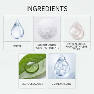 Close-up detail of shoe cleaner ingredients showing mild formula for effective cleaning