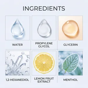 Detailed list of natural ingredients for multipurpose deodorizer including lemon and menthol