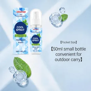 Tragbares 50ml JAKEHOE Kühlspray mit Minzduft und eisblauer Verpackung