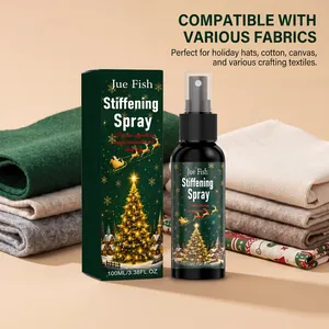 Jue Fish Stiffening Spray for holiday hats and cotton textiles in festive Christmas packaging