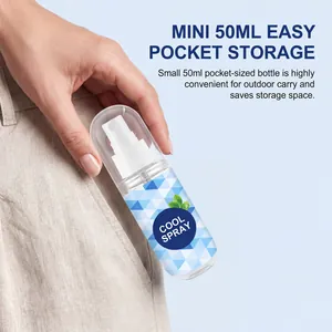 Eine tragbare 50ml Minz-Kühlsprayflasche, die für die einfache Lagerung in die Tasche passt