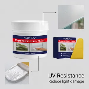 Detailansicht der matten Homexa Glasfrostfarbe mit UV-Schutz und Sichtschutz für Fenster