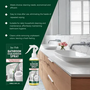 Jue Fish bathroom stain remover spray for limescale and rust in modern bathroom setting