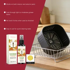 Jakehoe 100ml air fryer cleaner with sponge for effective grease and grime removal