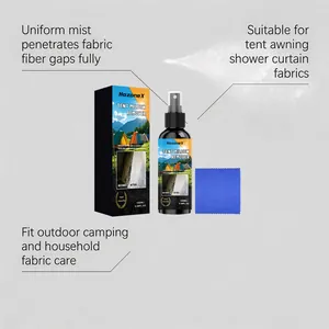 HozoneX tent mildew remover spray set with cleaning cloth for outdoor fabric care.