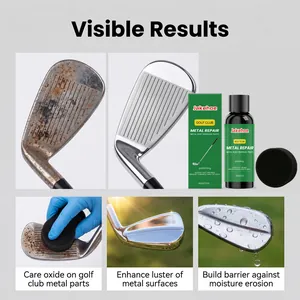 Detailed before and after results of golf club metal rust removal and polishing paste