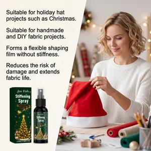 Professional Jue Fish fabric stiffening spray for DIY holiday projects and shaping Christmas hats