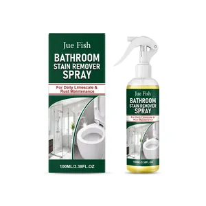 Jue Fish 100ml bathroom stain remover spray for limescale and rust removal with packaging box