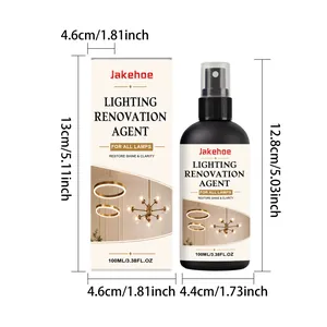 Jakehoe Lighting Renovation Agent 100ml spray bottle with product dimensions and packaging