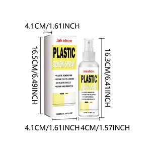 Detalle de spray renovador de plástico con medidas 16,5 cm y capacidad de 100 ml
