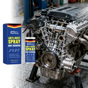 RayHong anti-rust spray effectively removing rust from metal automotive engine parts