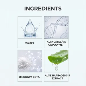 Gedetailleerde ingrediëntenlijst voor zachte kledingontkreukelspray met aloë