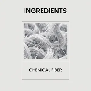 Vista macro del material de fibra química para el juego de herramientas de limpieza