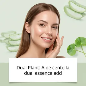 Détail montrant les ingrédients naturels d'aloès et de centella pour lingettes rafraîchissantes