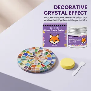 Kit sigillante cristallo mosaico Jue Fish mostra l'effetto luccicante e accessori