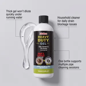 Professional 100ml JAKEHOE heavy duty drain gel showing thick texture and features
