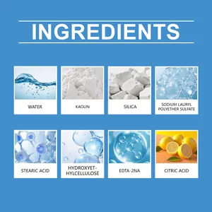 Detailed list of ingredients for shoe cleaning cream including kaolin and citric acid