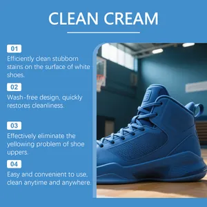 Effective shoe cleaning cream for stubborn stains and yellowing on sneakers