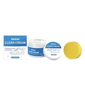 Jakehoe professional-grade shoe cleaning cream kit 100g with sponge for stain removal