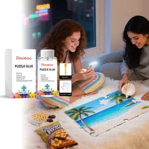Heldere Puzzellijm Kit Met Applicatorborstel En Handschoenen Transparante Niet-Gelende Permanente Fixatielijm Voor DIY Puzzels
