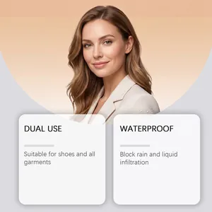 Close-up detail showing professional waterproof protection on fabric garment surfaces
