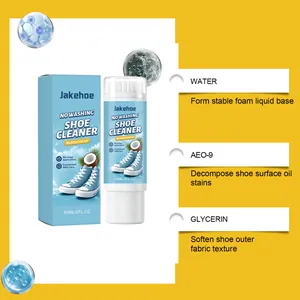Jakehoe no-wash shoe cleaner foam ingredients water AEO-9 and glycerin details