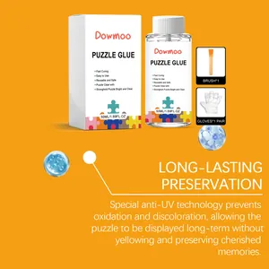Dowmoo professionele heldere puzzellijm set met kwast en handschoenen voor doe-het-zelf