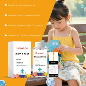 DOWMOO puzzellijm set inclusief penseel en handschoenen voor het fixeren van DIY puzzels