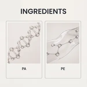 Detailansicht der PA- und PE-Molekularmaterialien für Vakuumbeutel