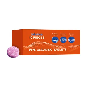 Jakehoe pipe cleaning tablets for drains and sewer maintenance including 10 pieces