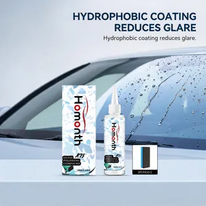 Homonth car glass polishing compound kit with hydrophobic coating effect details