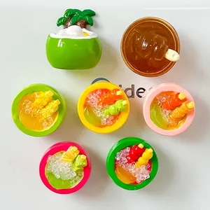 Variety of realistic miniature resin dessert bowls and fruit skewers DIY accessories