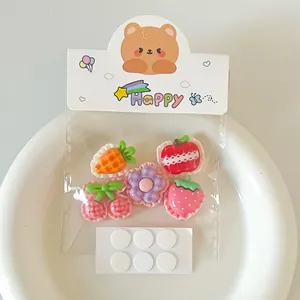 Assorted cute resin fruit and flower charms for DIY accessories and craft projects