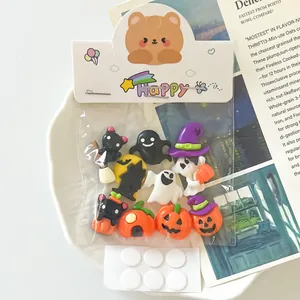 Set of Halloween cartoon resin charms for DIY shoe charms and crafts in packaging
