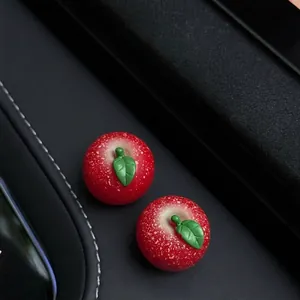 Creatieve rode hars appel ornamenten voor auto dashboard interieur decoratie