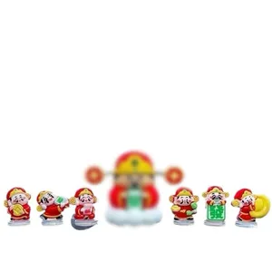 Juego de siete lindas figuritas del Dios de la Riqueza para decoración del coche