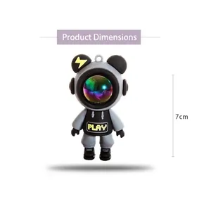 Difusor de aromaterapia para coche con diseño de panda astronauta, altura de 7 cm
