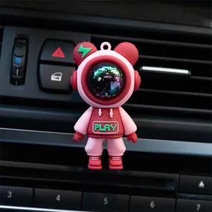 Ambientador de coche astronauta de dibujos animados clip de ventilación decorativo auto