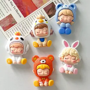 Lot de figurines de filles en résine en costumes d'animaux pour le bricolage et accessoires.