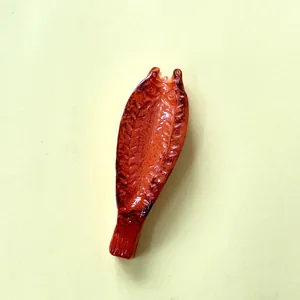 Vue détaillée d'un aimant de réfrigérateur en forme de brochette de poisson