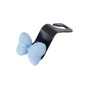 Elegant light blue bow car seat back hook for car interior organization and storage