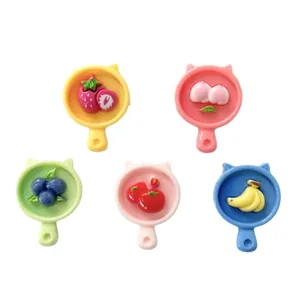 Breloques mignonnes en résine de fruits pour pinces à cheveux DIY et accessoires de chaussures