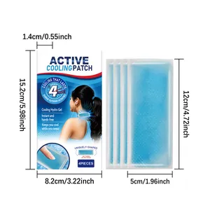 Comprehensive size specifications for cooling patches with clear 12x5cm dimensions.