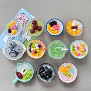 Set di calamite da frigo 3D in resina con disegni di colorati dessert estivi