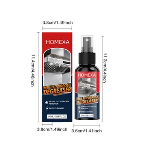 Dimensions of 50ml HOMEXA kitchen grease cleaner bottle and its outer packaging box