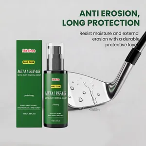 Detailed view of Jakehoe golf club metal repair agent spray and its green packaging box