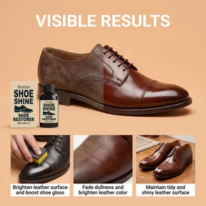 Detailed results of leather shoe restorer for brightening and polishing dull shoes