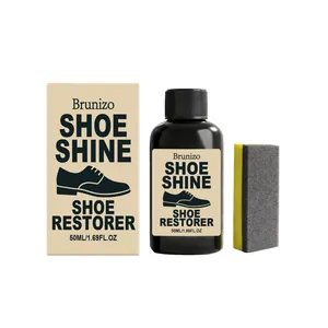 Kit professionnel de cirage Brunizo avec liquide de 50 ml et éponge d'application